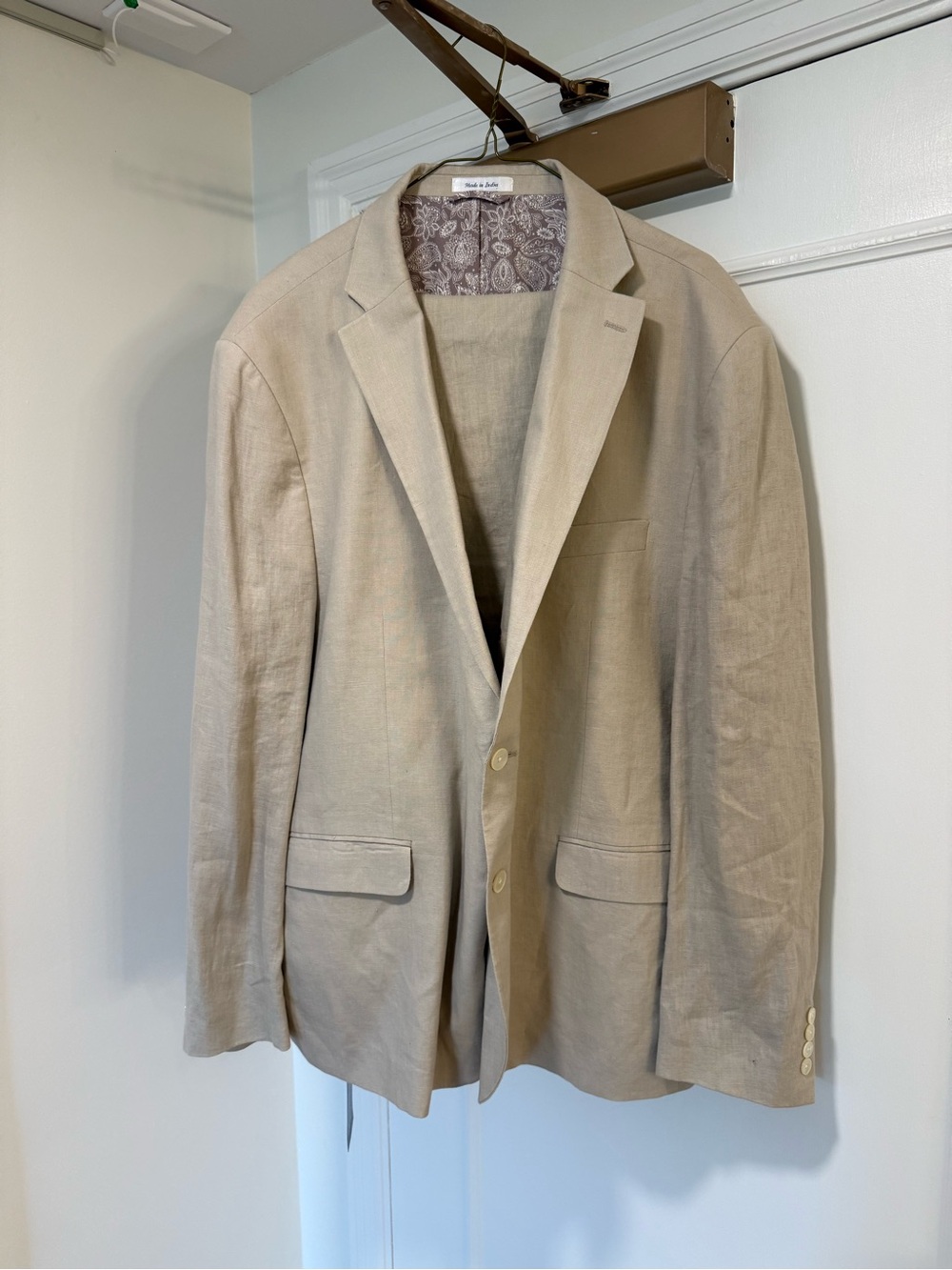 Lauren Ralph Lauren Beige Linen Men's Blazer